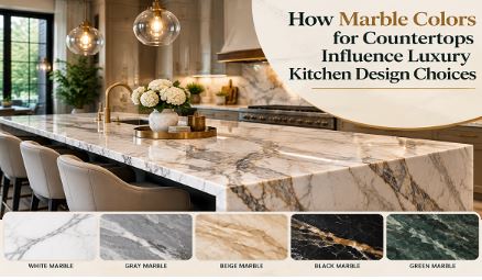 How Marble Colors for Countertops Influence Luxury Kitchen Design Choices